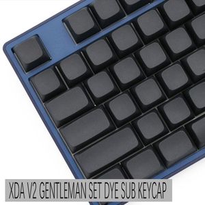 Accessoires PBT KEYCAP XDA V2 Gentleman Set Set Dyesub Keycaps personnalisés Pas de tours de gravure pour Cherry MX Switc Mechanical Game Keyboard