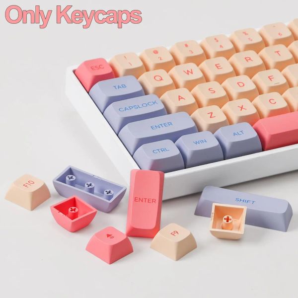 Accessoires PBT KEYCAPS 132 touches roses mignons KEYCAPS Dyesublimation Capes de touche XDA Profil Keycap Ensemble pour MX Switches Keyboards mécaniques