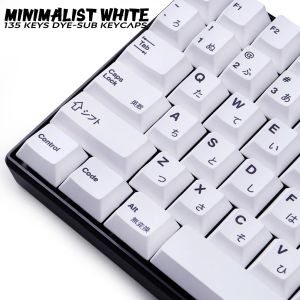 Accessoires PBT Large Set Cherry Profil Sous-dye Keycap Keycap Style de thème blanc minimaliste adapté au clavier mécanique