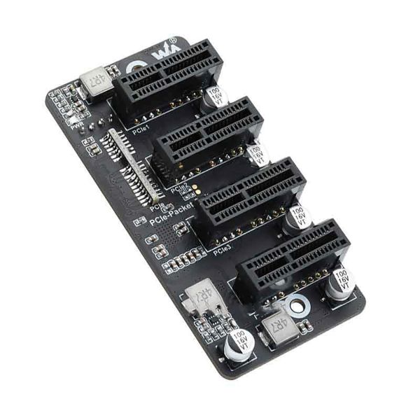 Accessoires PCIe Extension Carte 4 Way Gen 2 X 1 Driverfree PCIe Packet Interrupteur 4p pour les pièces Raspberry Pi