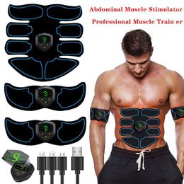 Accessoires Pcs EMS Muscle Abdominal USB Affichage Numérique Intelligent Fitness Autocollants Équipement Paresseux