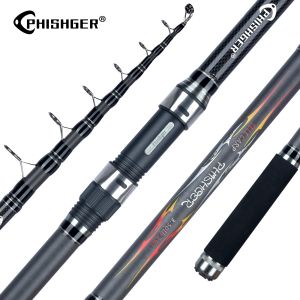 Accessoires Phishger Telescopic Carp Fishing Rod 3.5lbs 3.0/3.3/3.6/3.9/4,2 m 30t Koolstof Travel Spining Power 40160G Surfcasting Hard Pole