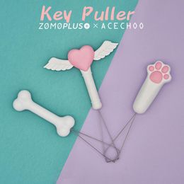 Accesorios Pink Sailor Moon Cute Cat Paw Fairy Stick Golden Hoop Keycap Puller para teclado mecánico Filco/Ducky/Nopoo/CM Storm