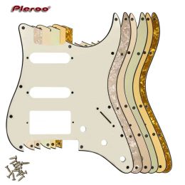 Accessoires Pleroo Guitar Pickguard pour nous 11 trous à vis Strat avec floyd rose trémolo paf paf humbucker single hss scratch plaque