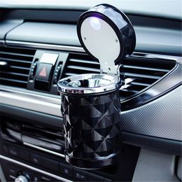 Accessoires Draagbare LED Licht Asbak Universele Sigaretten Cilinder Houder Styling Mini Car Interior Supplies