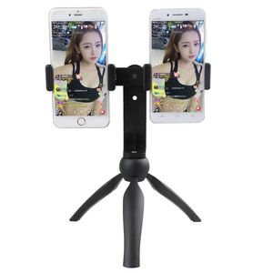 Accesorios Mini trípode portátil con soporte de soporte de soporte de doble posición Soporte de soporte Trípode para iPhone Xiaomi Bloggers de video