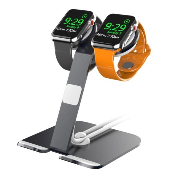 Accessoires support de support de chargeur d'alimentation du support de charge compatible avec Applewatch 1/2/3/4/5 / SE Double.