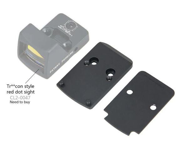 Accessoires PPT Nouveau Arrivée Tactical Black Color RMR Adapter Plate pour le point rouge 48 mm Longueur GS240167