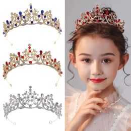 Accessoires Princesse Crystal Tiaras and Crowns Bandband Kid Girls Bridal Prom Crown Wedding Party Accessories Hair Bijoux