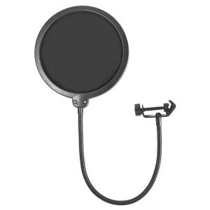 Accessoires Pince professionnelle sur microphone Pop Filtre Bilayer Enregistrement Gard Gard Double Écran de pare-brise Enregistrement Studio