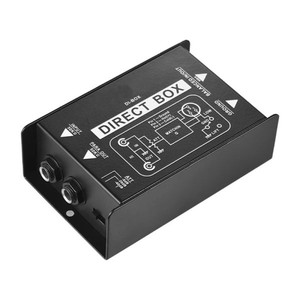 Accessoires Boîte professionnelle directe à canal unique passif dibox injection directe Boîte audio équilibrée Convertisseur de signal de déséquilibre N7MC
