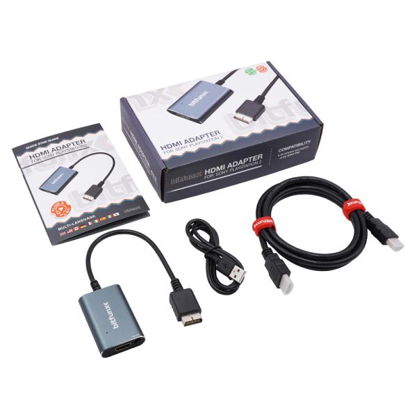 Accesorios PS2 Converter HDMI para Sony PS2 PlayStation 2 incluyendo RGB/interruptor de componente que conecta la consola PS2 480i 480p 576i por bitfunx