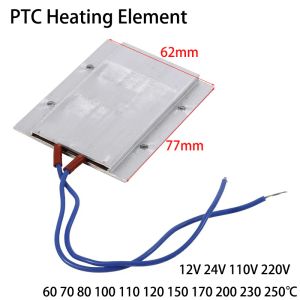 Accessoires PTC Verwarmingselement 12V 24V 110V 220V Constante temperatuur Thermistor luchtverwarmingssensor Aluminium Haardrogers Krullenverwarming