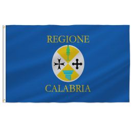 Accesorios PTEROSAURIO Bandera de Italia Calabria, IT Italiana Italia Región de Calabria Banderas para decoración de habitaciones Interior Exterior Decoración Banner