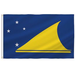 Accessoires Pterosaur Tokelau Islands Flag, 60x90cm 90x150cm îles Tokelau avec œillets en laiton pour le bateau Banner de décoration extérieure intérieure