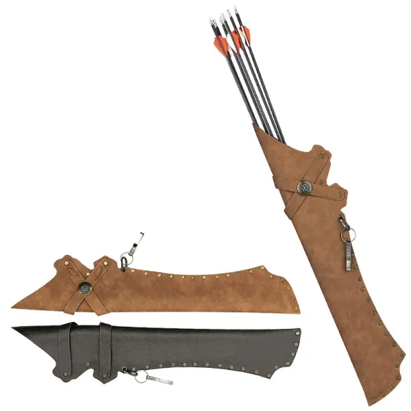 Accessoires Pu Leather Portable Flèche Carrouilleur de caravoir Sac de flèche Sac de flèche pour le tir de tir à l'arc de la chasse au tir à l'arc