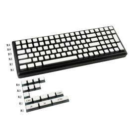 Accesorios Pudding retroiluminado 116 teclas ASA perfil en blanco Capas de teclado PBT para 104 96 87 84 68 MX Teclado mecánico