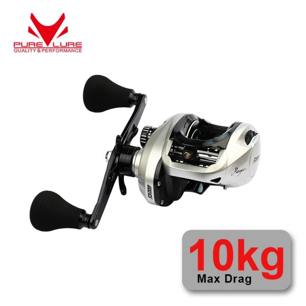 Accessoires PureLure Rayee Baitcasting Fishing Reel 11 + 1 6.4: 1 Eater d'eau douce Carretilha de Pesca Long Casting pour Snakehead