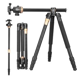 Accessoires Q999H Horizontaal Statief Professionele Video DSLR Camera Statief Monopod Kit 61 Inch Draagbare Compacte Reizen fit Canon Nikon Sony