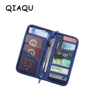 Accessoires Qiaqu Card Holder Paspoort Cover Travel Journey Document Organisator Wallet Passport Ticket Credit Card Bag Travel Accessoires