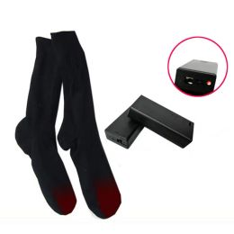 Accesorios medias térmicas recargables Batería eléctrica Calcetines calentados Fees Calentador Calentador Fistrante de hielo Forma de pie bota caliente con caja de batería