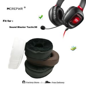 Accessoires Remplacement des plateaux d'oreille pour Sound Blaster Tactic3d Casice Pièces en cuir coussin de coussin en velours Couverture de manche d'écoute