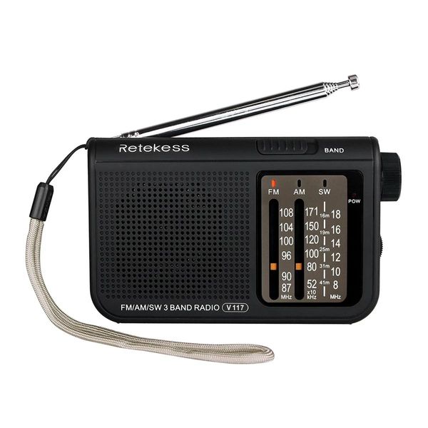 Accessoires Retekess V117 Radio Portable Am Fm petit récepteur radio à transistor d'urgence récepteur tuner alimenté par batterie à ondes courtes pour personnes âgées