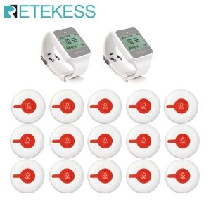 Accesorios Retekess Wireless Wirer Wailer System Restaurant Pager 2 TD108 RECEPTOR DE VISTA +15 TD009 Botón para Hookah Nurse Clinic