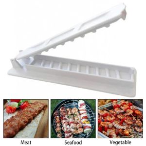 Accessoires réutilisables à une seule rangée kebab fabricant de kebab barbecue de viande de viande machine à kebab presse melpue pp bbq brochette fabricant de camping outils