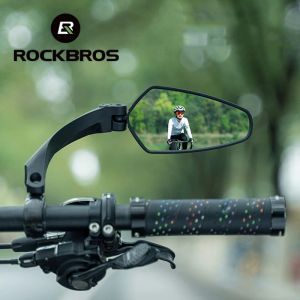 Accessoires RockBros Bicycle Mirror Standweergreep achteruitzicht Mirror Verstelbaar breed bereik Back Sight Reflector Cycling Mirrors Bike Accessoires