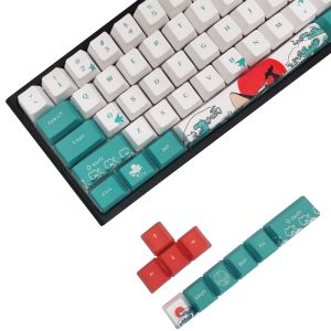 Accessoires Russie Coral Sea OEM Profil Keycap PBT KEYCAP 60% Dyesub 71 Ensemble de clés pour les claviers mécaniques GK61 / RK61 / Anne / Alt61 Gamer