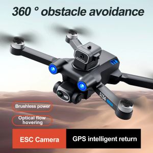 Accesorios S136 GPS DRONE 4K HD Dual Camera ESC FPV Fotografía aérea Overcio Evitación Motor sin escobillas Helicóptero plegable RC Quadcopter