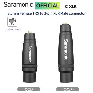 Accessoires Adaptateur audio CXLR Saramonique 3,5 mm Femelle TRS à 3pin xlr mâle pour microphone sans fil Caméras de cinéma