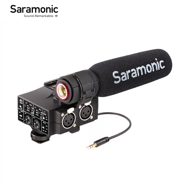 Accessoires Adaptateur audio mixmique saramonique et kit de microphone de fusil de chasse pour les caméras DSLR et les caméras vidéo