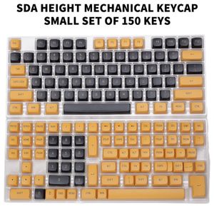 Accessoires SDA -profiel PBT KeyCap Shimmer Theme Gamer Mechanisch toetsenbord 150 Key Backlit Dye Subbed Direleless USB Black Gold Keycap