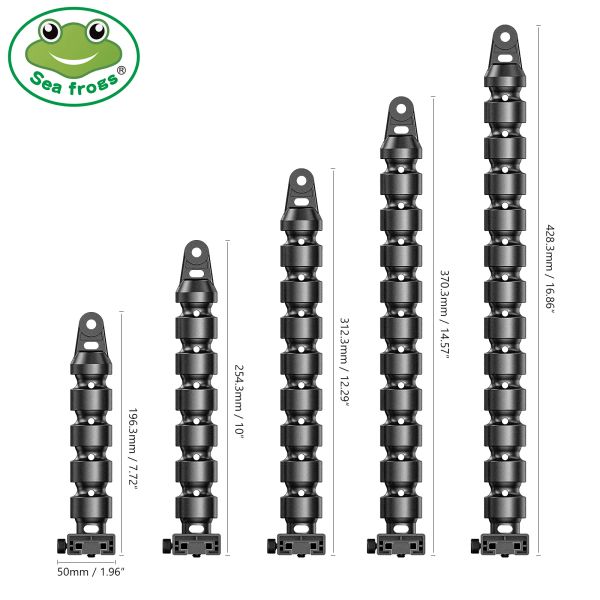 Accesorios SeaFrogs 16.86 pulgadas 42.83 cm de brazo flexible para la cámara submarina iluminación de video con adaptador YS + base fija + placa de tgroove