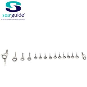 Accessoires Seaguide 15pcs Bream Fishing Rod Guide Set 2.9G LS Ring roestvrijstalen bouwcomponent Reparatiepaal DIY Accessoire