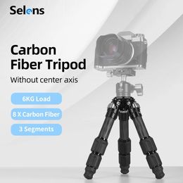 Accessoires Selens TF314 8x Koolstofvezel Mini Tripod 3 Section Twist Lock 6kg Max Load voor fotoshoots binnenshuis