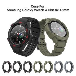 Accesorios SIKAI 2022 Nueva funda para Samsung Galaxy Watch 4 Classic 46 mm TPU Funda protectora Funda protectora Correa de banda de parachoques para Samsung Smart Watch