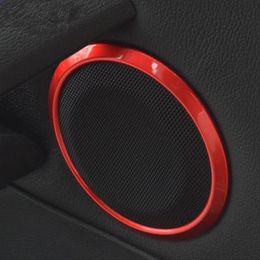 Accessoires Zilveren Autodeur Audio Speaker Cirkel Trompet Ring Decoratieve Cover Trim Voor BMW 3 serie E90 200512 ABS