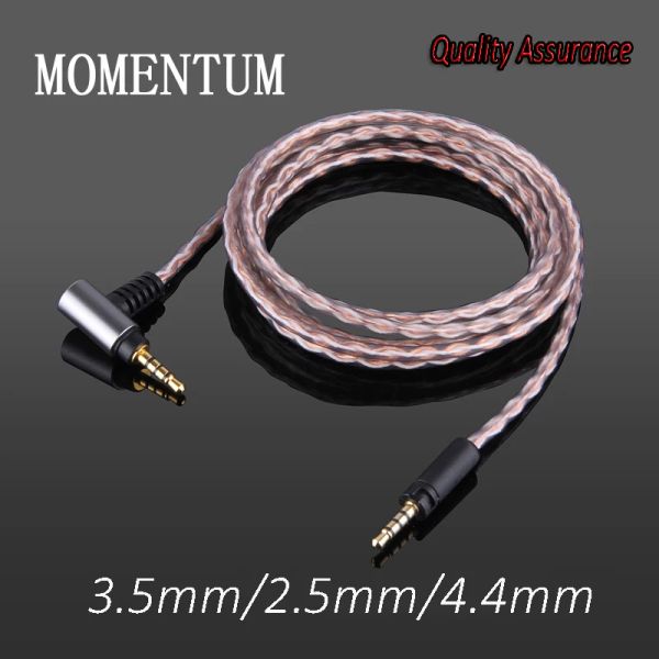 Accesorios Cable de equilibrio de actualización de auriculares de cobre único 4.4 mm 2.5 mm 3.5 mm para el momento 1/2/3 Cable de generación 100% alta pureza