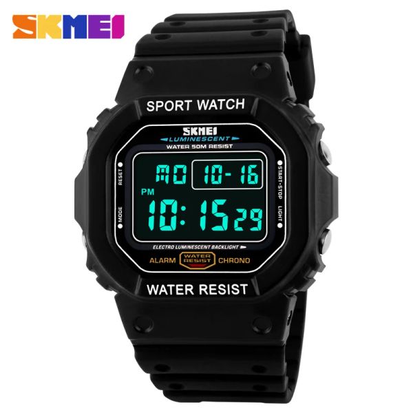 Accessoires Skmei Nouvelle mode Digital Watch for Men Sports Outdoor Military Imperping Watches LED Light Chronograph Alarm Wristswarchs