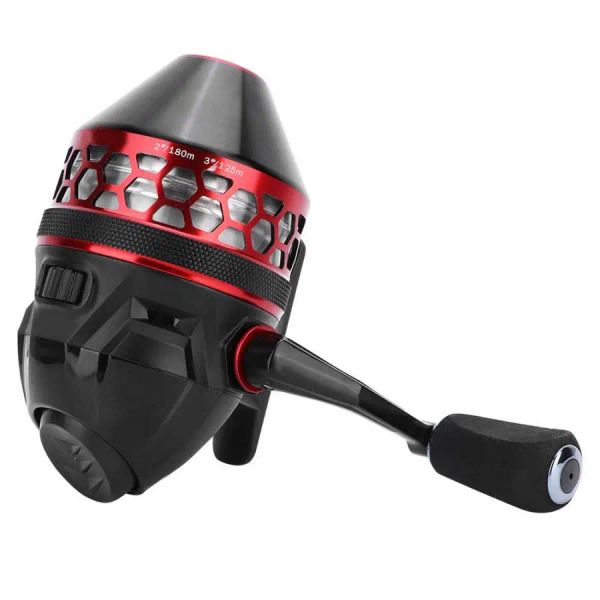 Accesorios Slingshot Fishing Reel 4.0: 1 carrete giratorio de alta velocidad Catapulta izquierda Catapulta de caza Golpe cerrado con línea