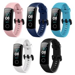 Accesorios Pulsera inteligente para Huawei Honor Band 4 5 Correa de silicona suave Color Fitness Tracker Reloj Pulsera inteligente Correa para huawei 100 piezas