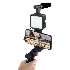 Accessoires Smartphone Vlogging Kit Video-opnameapparatuur met statief Invullicht Sluiter voor camera Telefoon Youtube Set Vlogger Kit