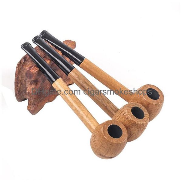 Accessoires Fumée Accessoire Cigarette En Bois Massif Filtre De Type Droit Figurine Combattant Mini Petit Seau Portable Shisha Stylo Dab R Dhkf4