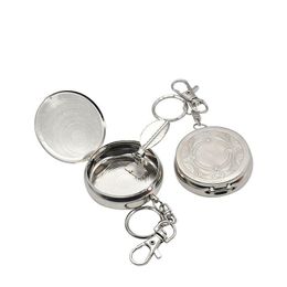 Accessoires Fumée Mini Portable Élégant Simple Métal Rond En Relief Petit Cendrier Fumer Mtipattern Avec Porte-clés Drop Delivery Hom Dhnn8