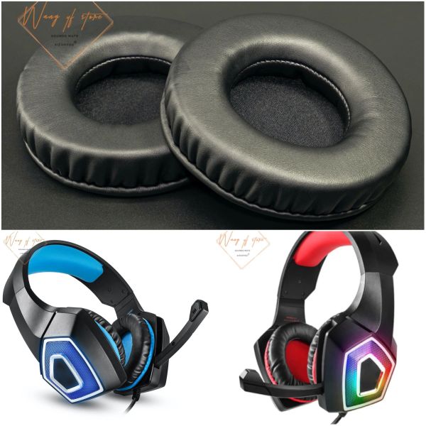 Accessoires Coussin de mousse en cuir en cuir souple pour Hunterspider V1 V1 Gaming Headphone Remplacement des oreilles de casque