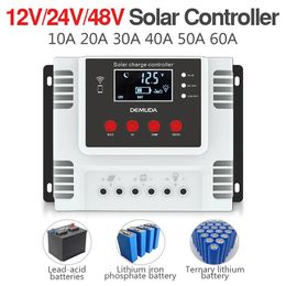 Accessoires Solar Charge Controller 10A/20A/30A/40A/50A App RealTime Data Monitoring LED Display Intelligent 12V/24V/48V Solar Controller