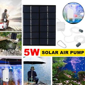 Accesorios Oxigenador de energía solar Bomba de oxígeno de agua Aireador de estanque Kit de bomba de aire solar para acuario Tanque de peces de acuario Estanque al aire libre